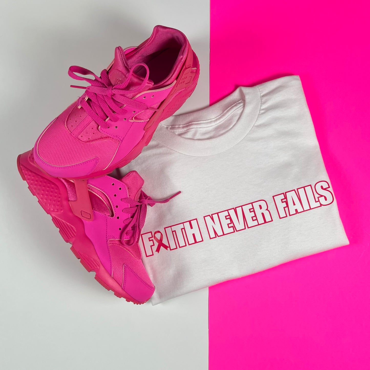 Faith Never Fails BCA Tee - Bubble Gum