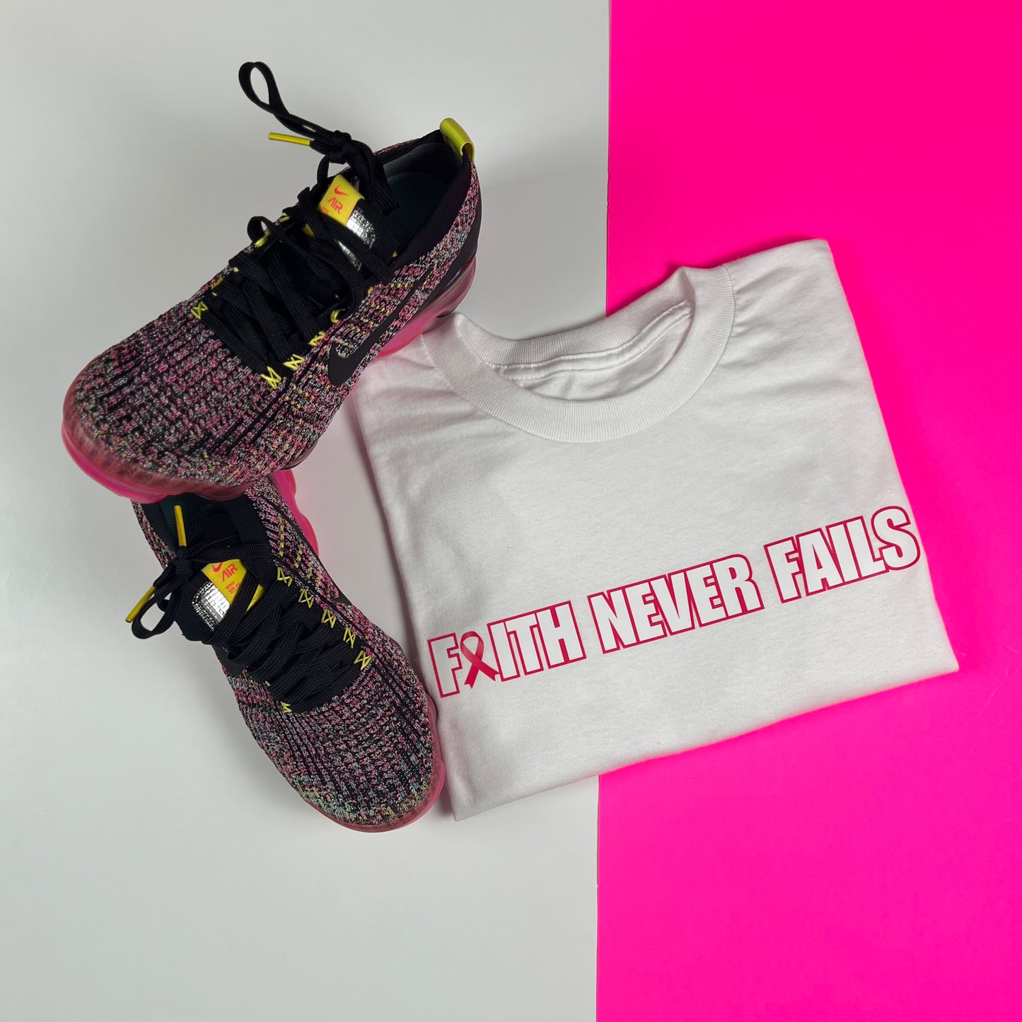 Faith Never Fails BCA Tee - Bubble Gum